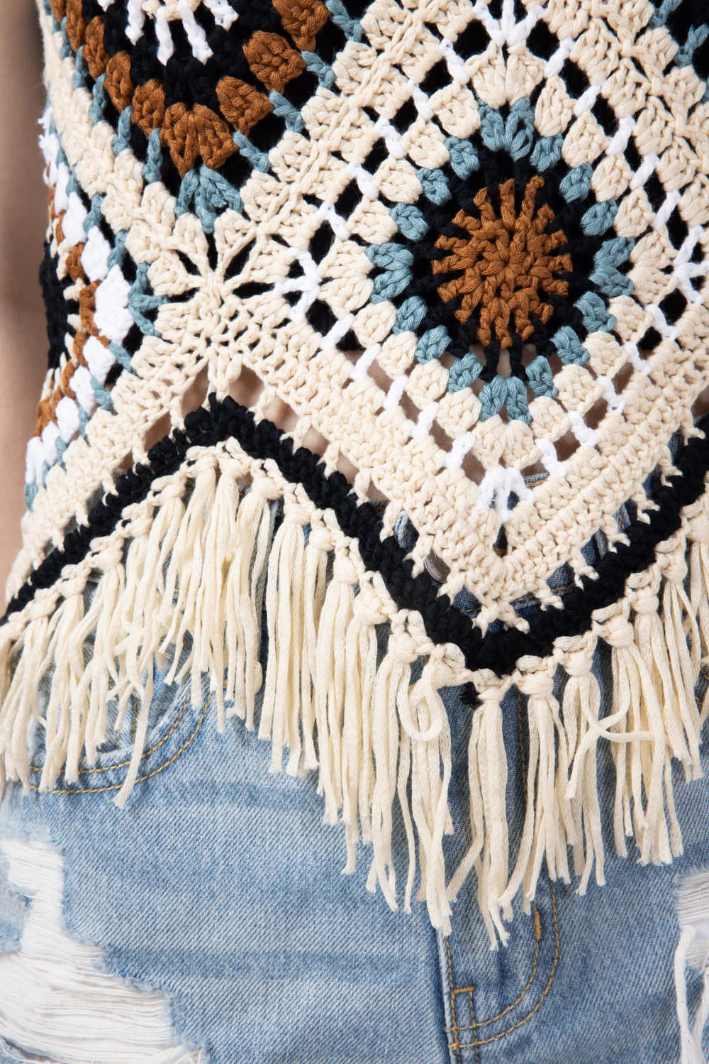 ANDREA'S CROCHET FRINGE TANK TOP