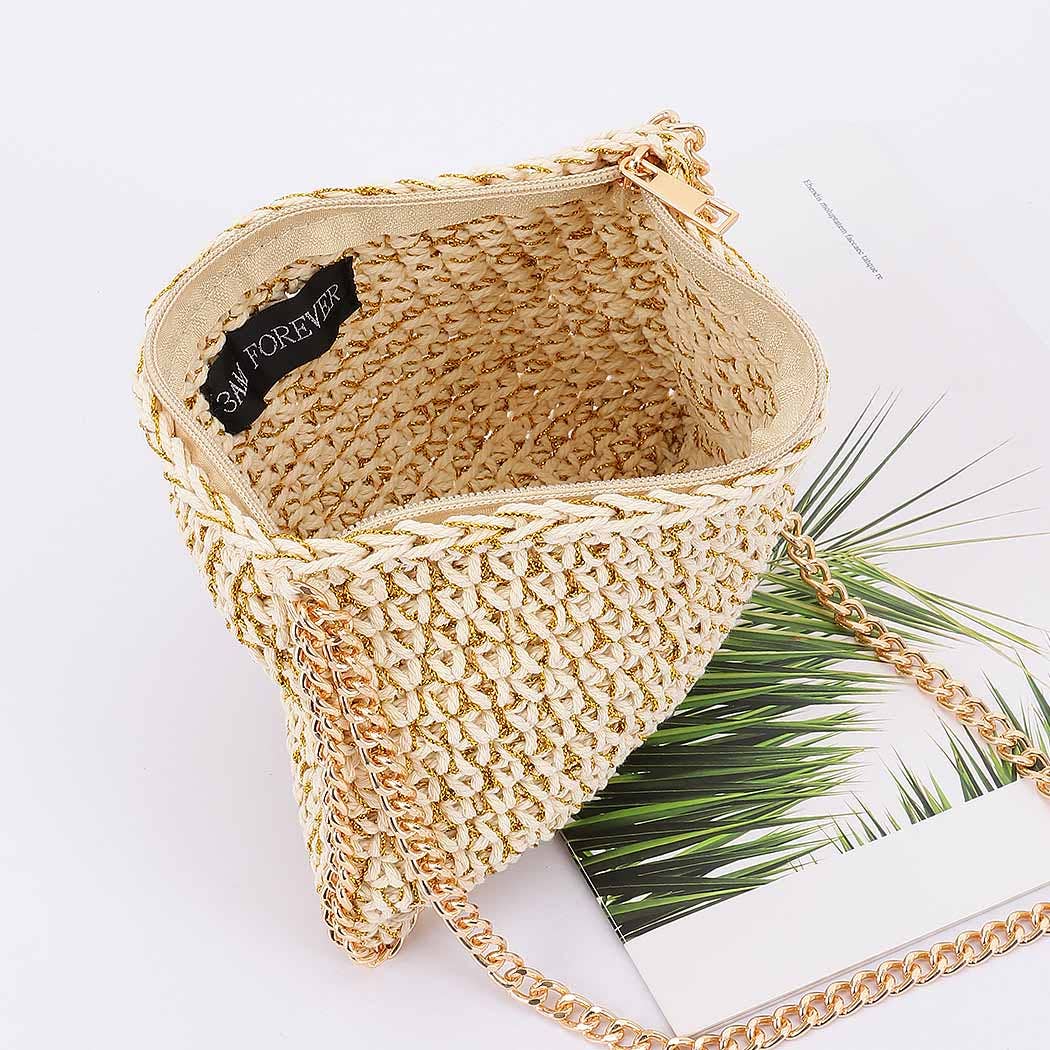 Braided Cotton Chain Shoulder Bag