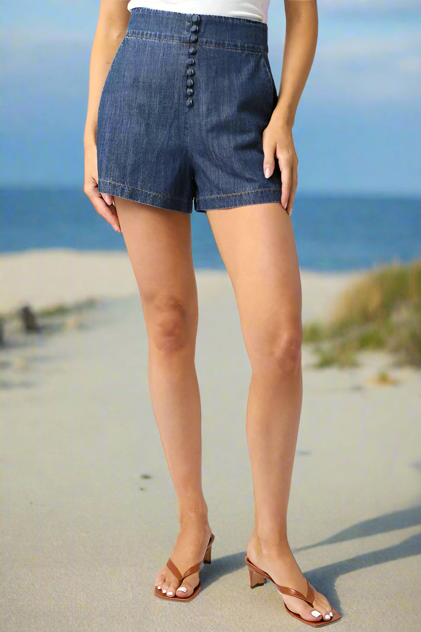 UPTOWN GIRL DENIM SHORTS