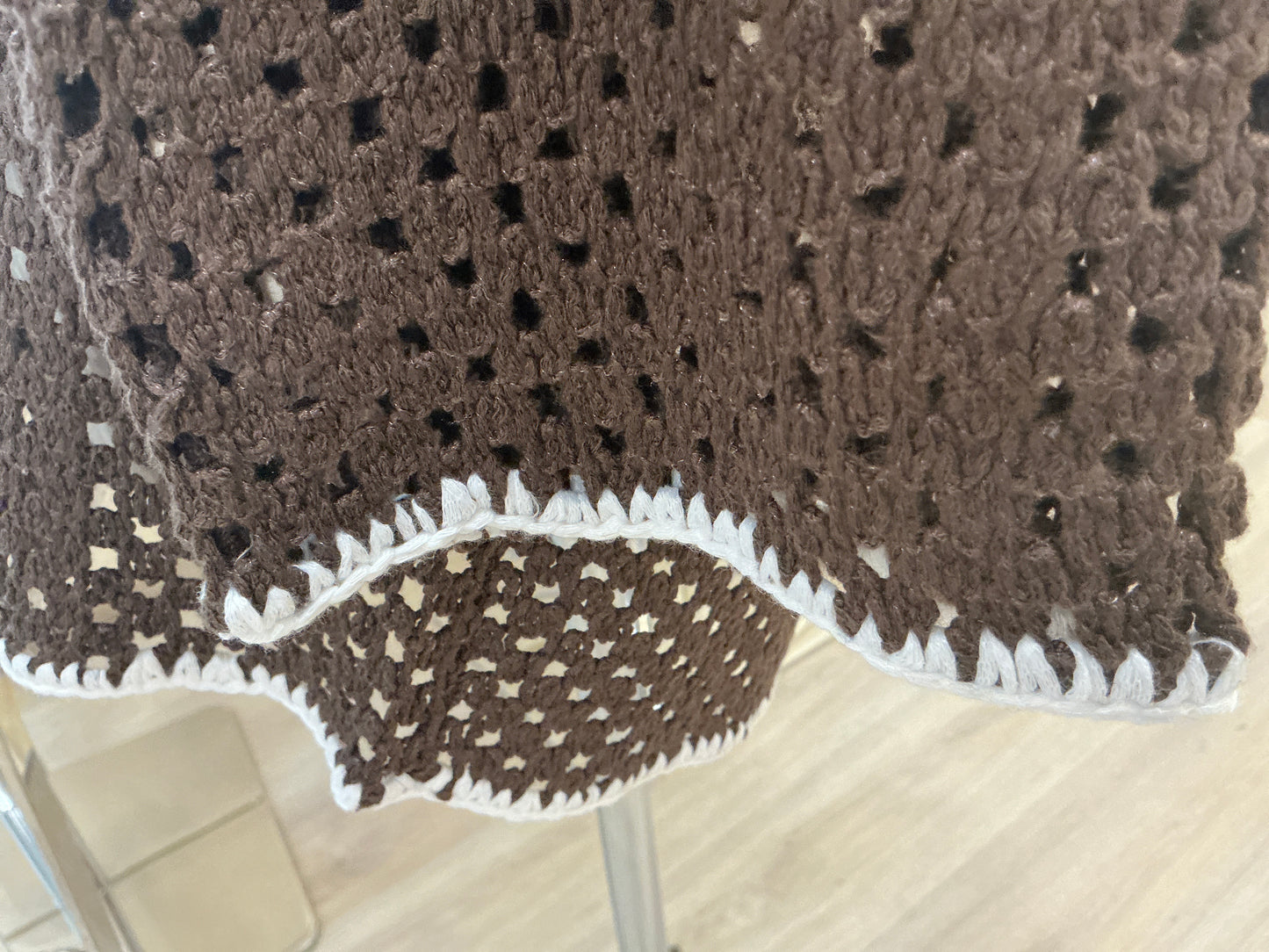 CHOCOLATE CROCHET COVER-UP
