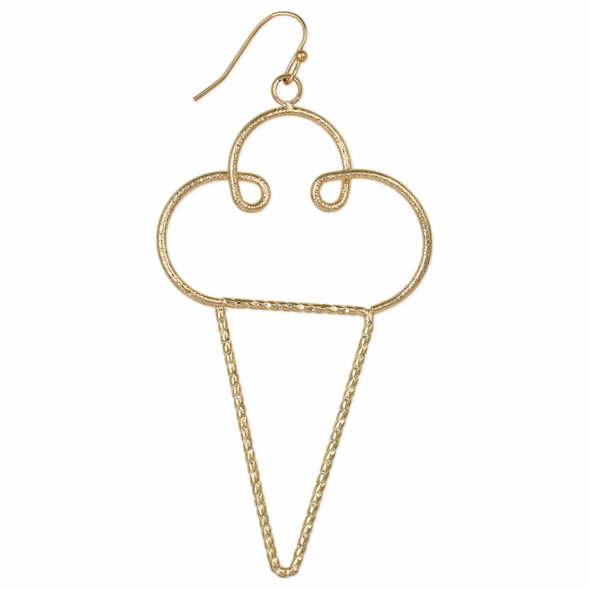 Sweet Treat Gold Cutout Earrings