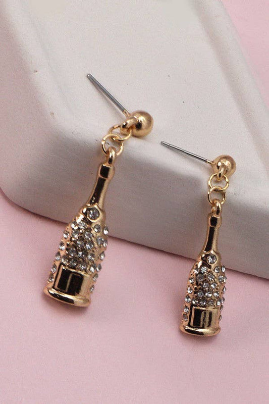 BUBBLE CHAMPAIGN GLASS EARRINGS