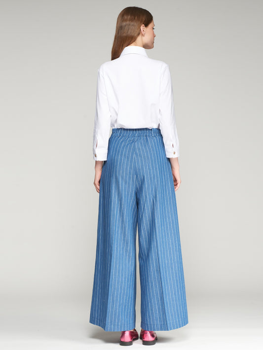 PINSTRIPED PALAZZO PANTS