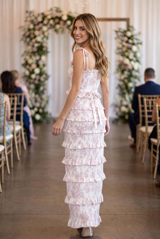 BABY BLUSH TOILE CRINKLE FITTED MAXI