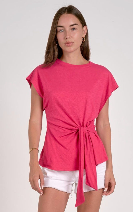 SHORT TEE SHIRT DRESS WITH SIDE TIE