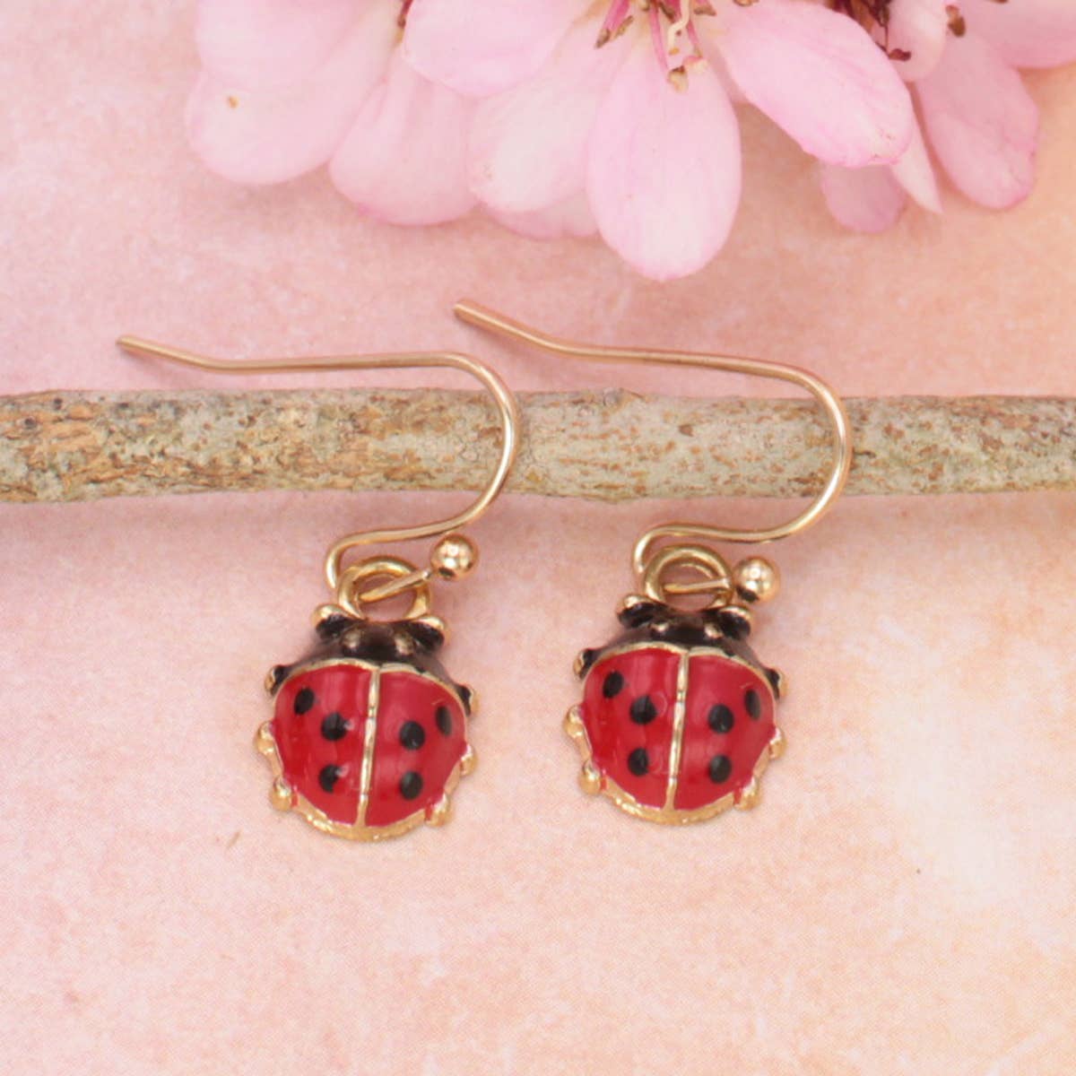 Make a Wish Ladybug Earrings