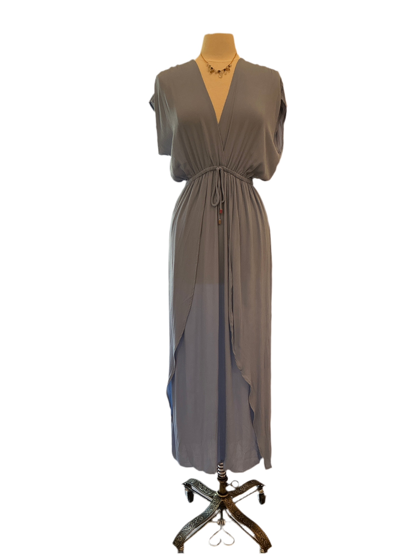 SYDNEY'S FRONT WRAP COVER-UP MAXI DRESS