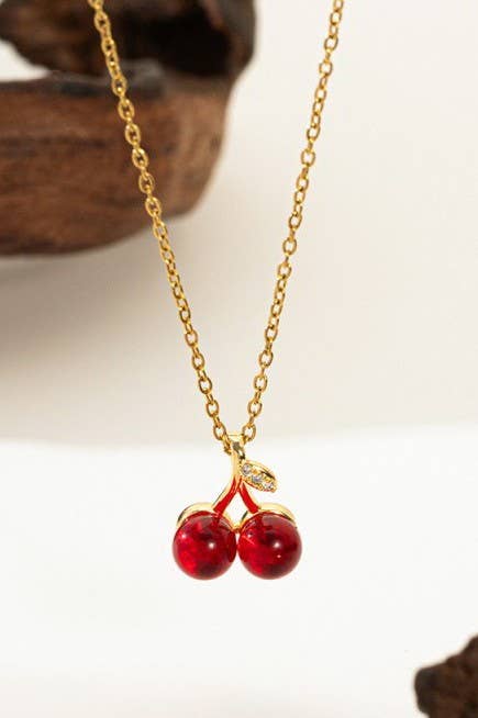 18K STAINLESS STEEL TARNISH FREE FRUIT NECKLACE