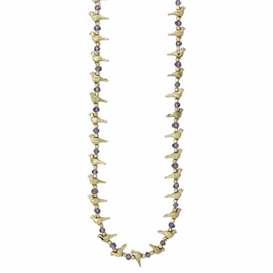 Flock of Birds Gold Necklace