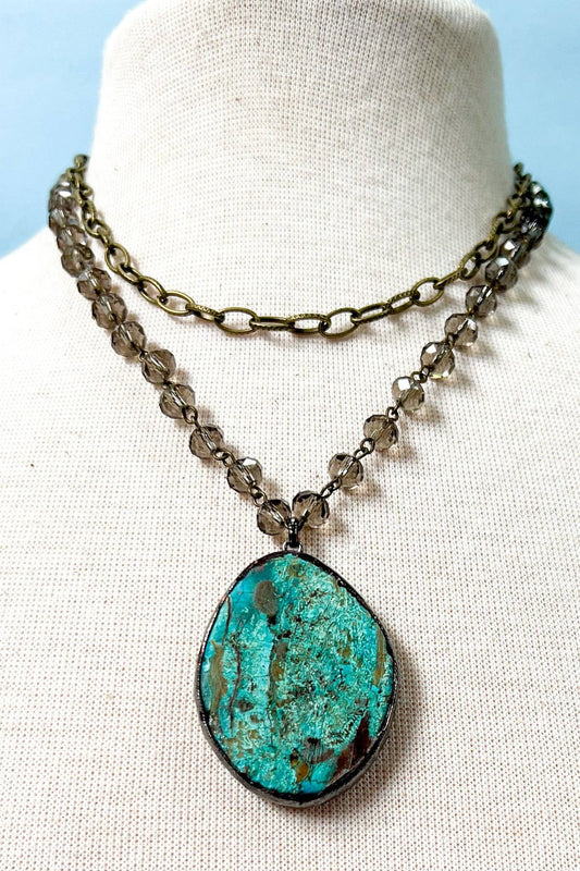 SMOKY MARBLE NECKLACE