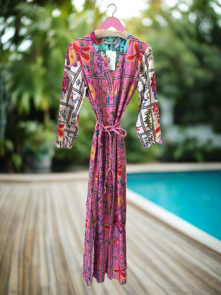 WHITE LOTUS KAFTAN MAXI DRESS