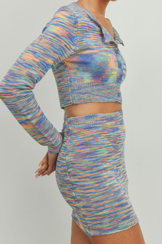 MULTI COLOR KNIT SKIRT