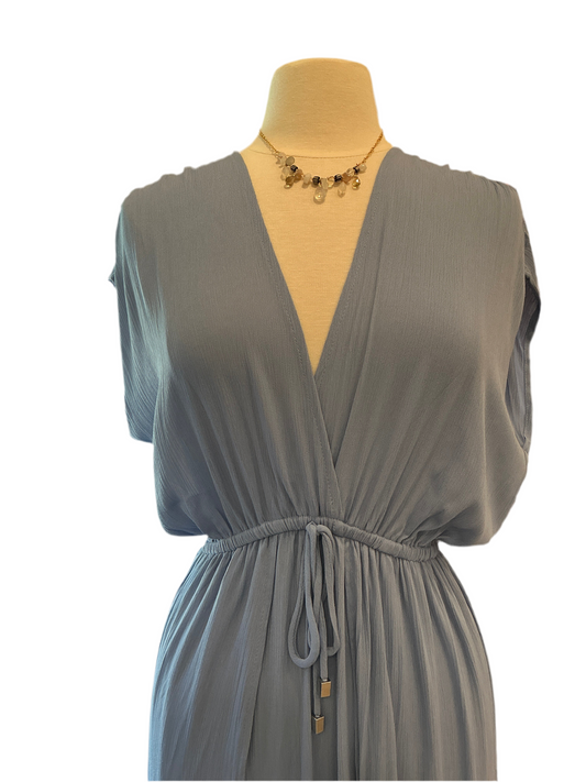 SYDNEY'S FRONT WRAP COVER-UP MAXI DRESS