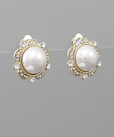 FAYE PEARL CLIP ON EARRINGS