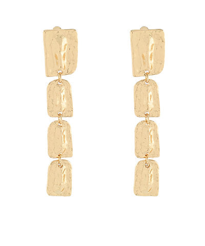 LINEAR RECTANGLE CLIP ON EARRINGS