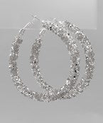 CRYSTAL HOOP EARRINGS