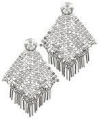 MESH CHAIN FRINGE EARRINGS