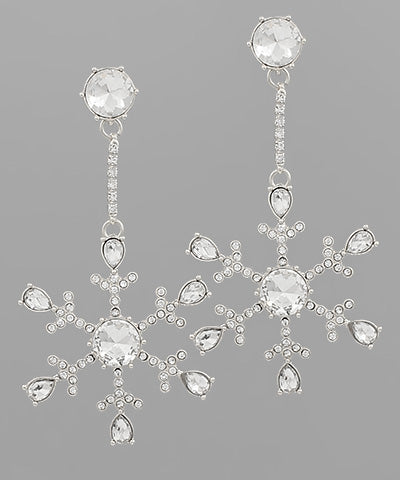 CRYSTAL SNOWFLAKE EARRINGS