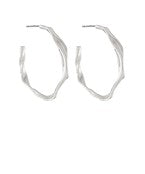TWISTED METAL OPEN HOOP EARRINGS
