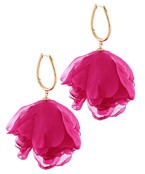 CHIFFON FLOWER EARRINGS