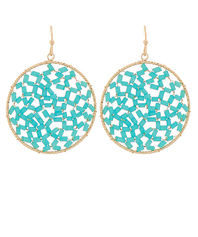 ROUND SHAPE BEADED EARRINGS