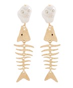 BAROQUE PEARL & FISHBONE EARRINGS