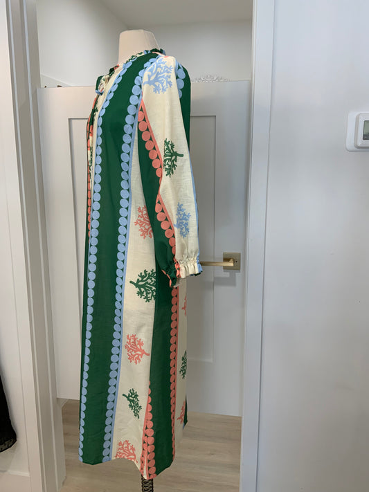 BEATRIZ LONG SLEEVE LINEN DRESS