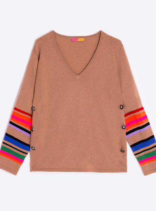KNITWEAR SIDE BUTTON PULLOVER