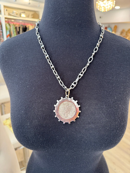 LADY LIBERTY COIN NECKLACE