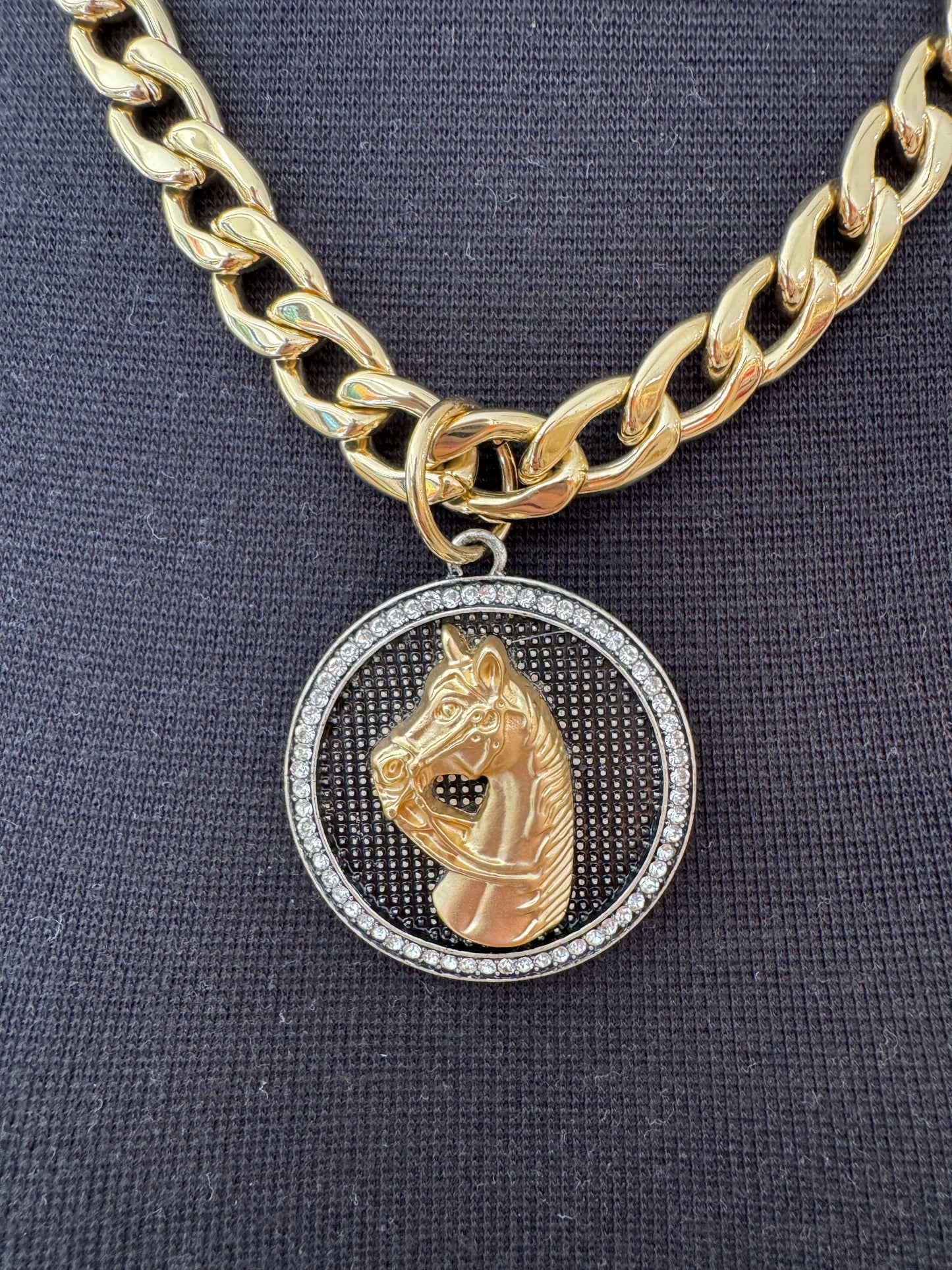 HORSE COIN CHAIN NECKLACE