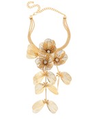 FILIGREE FLOWER DROP NECKLACE
