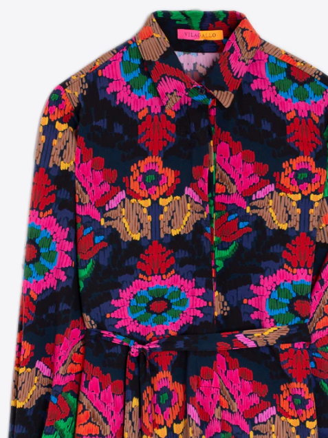 ANA SUZANY MARINO BUTTON COLLAR DRESS