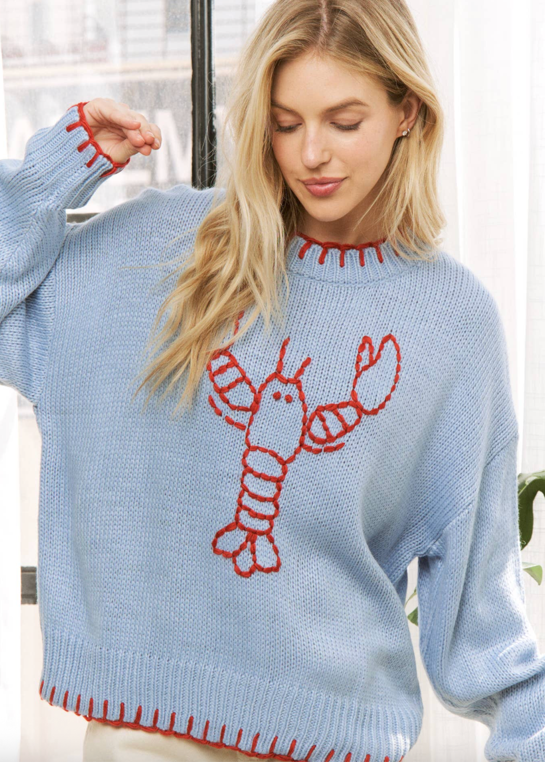 LOBSTER OUTLINE SWEATER