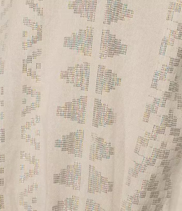 ZARA'S METALLIC ARROW PRINT CROPPED TOP