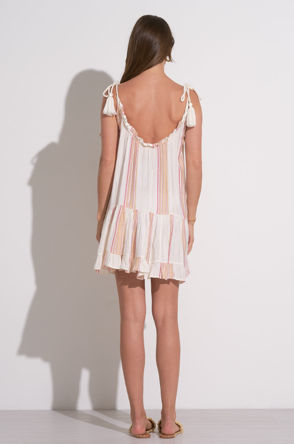 GRACE'S TIE STRAP MINI SWIM COVER-UP DRESS