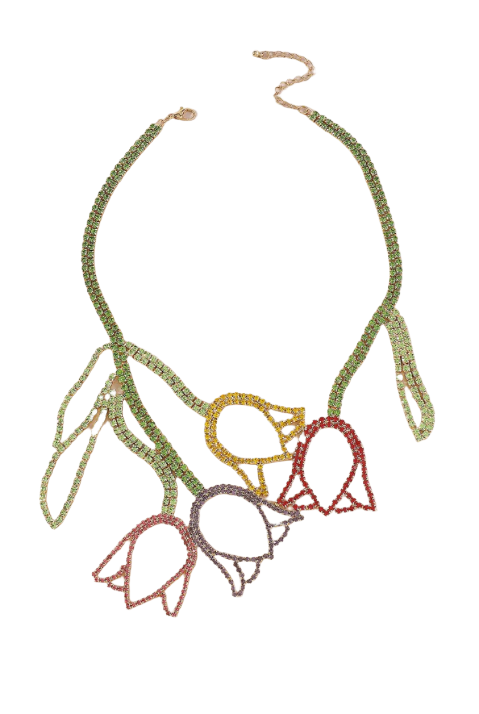 TULIP RHINESTONE NECKLACE