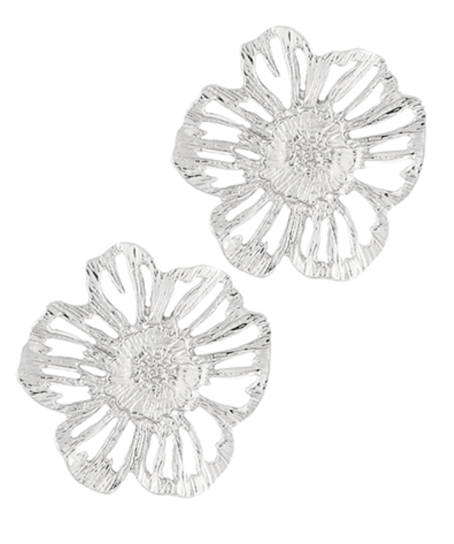 SILVER OUTLINE EARRINGS