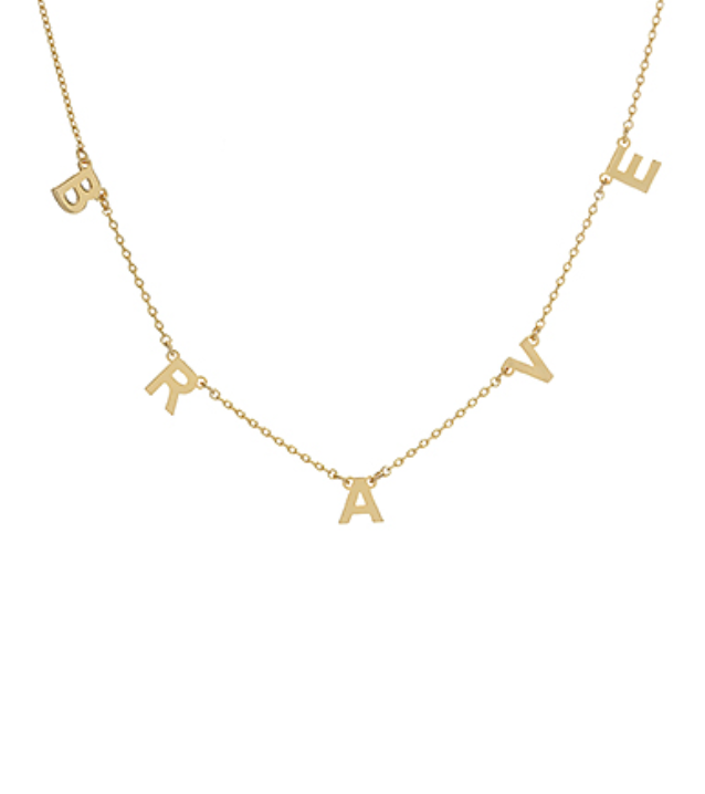 BRAVE LETTERS NECKLACE