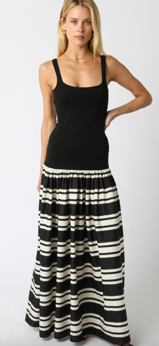 ELINA STRIPE MAXI DRESS