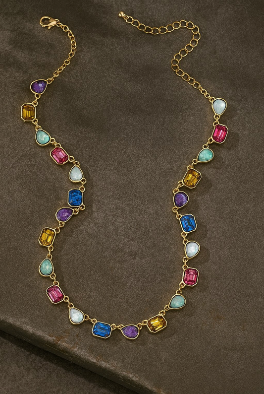FACETED GEM NECKLACE