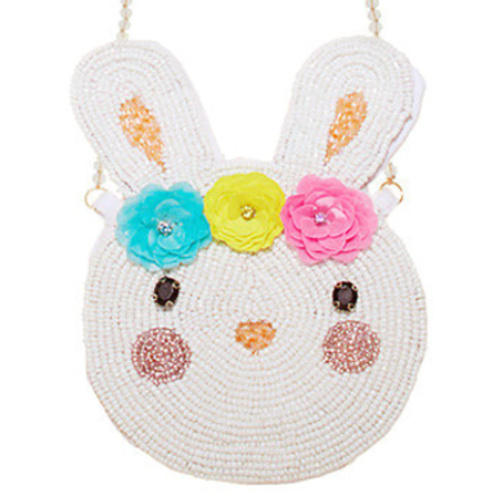 BEADED EASTER BUNNY COIN PURSE