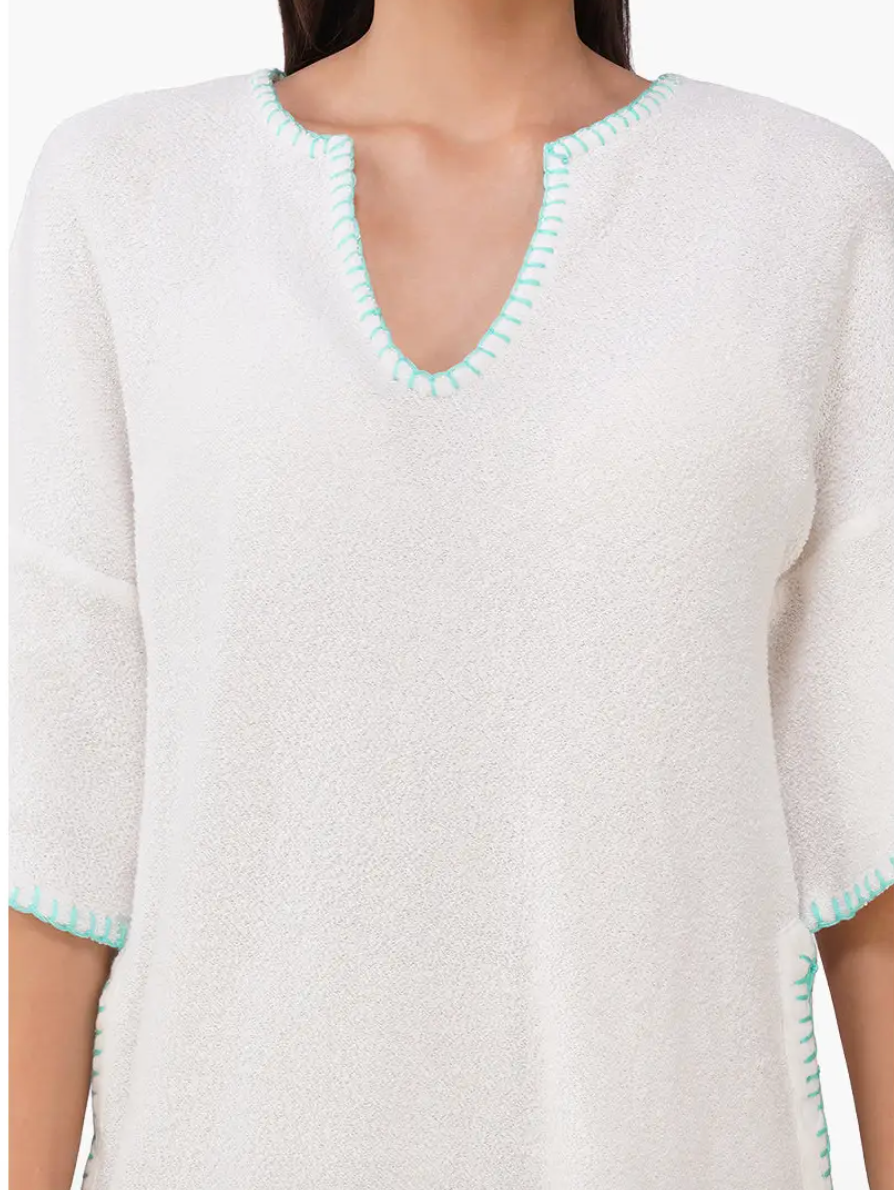 CLOUD STITCHED SHORT DRESS