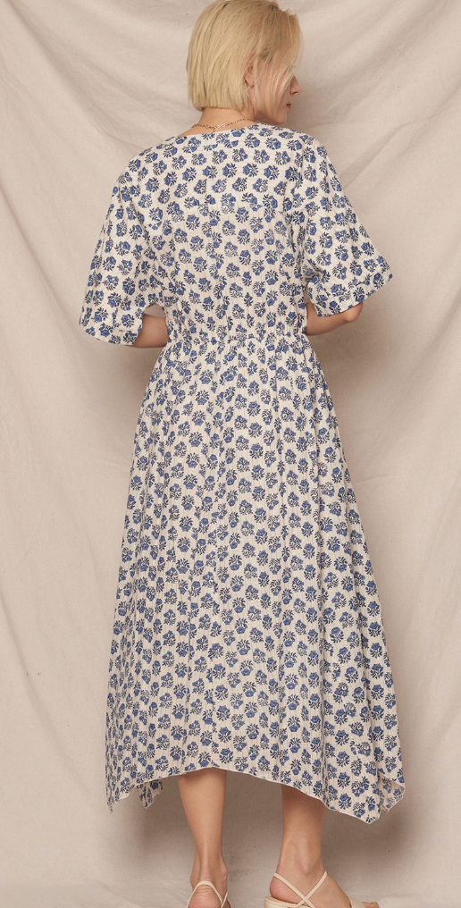 LORELAI KIMONO MIDI DRESS