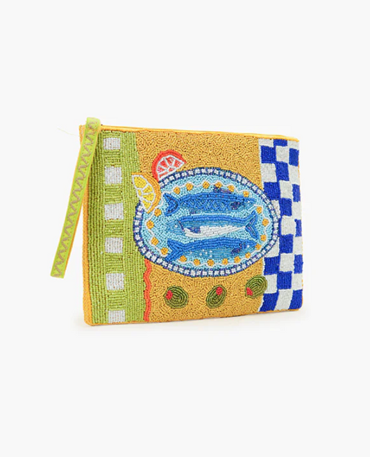 BEADED SARDINE CLUTCH