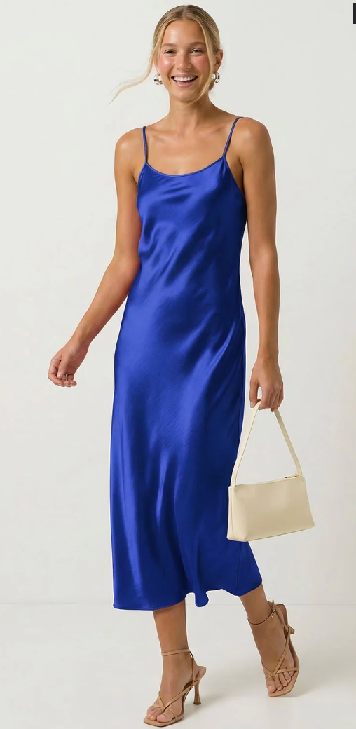 SLEEK SATIN MAXI SLIP DRESS