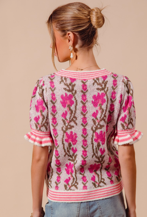 GARDEN BUTTON UP SWEATER