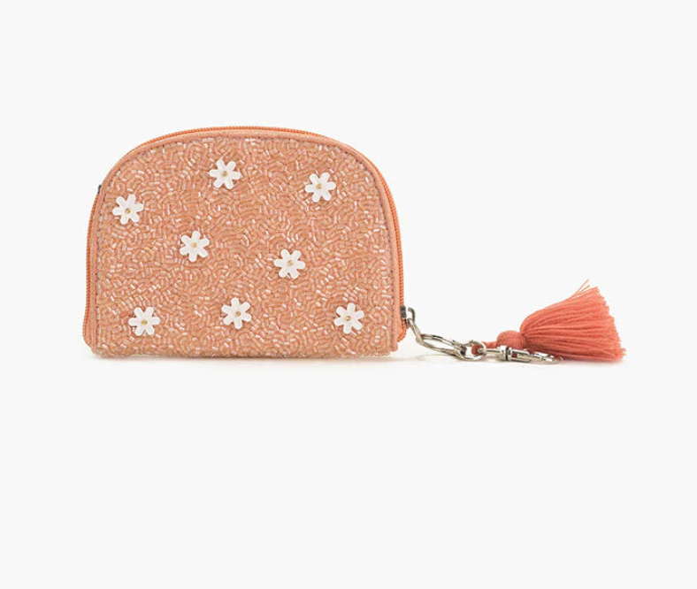 BEST MOM BEADED POUCH