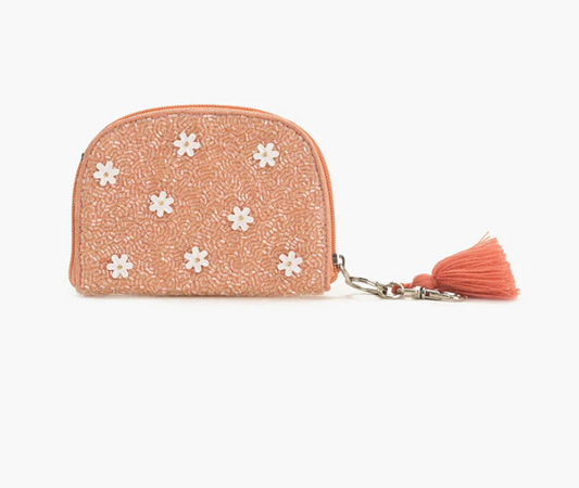BEST MOM BEADED POUCH