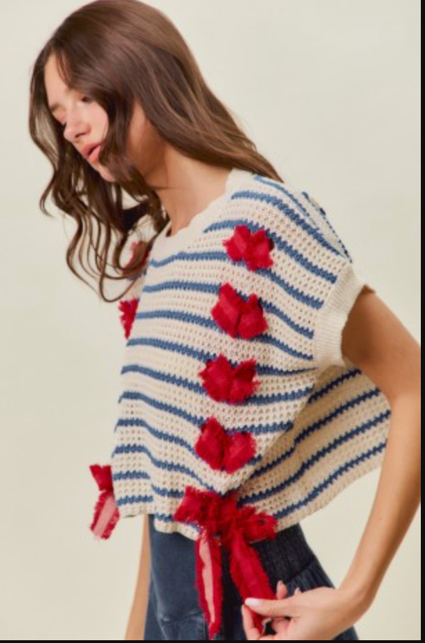 SIDE TIE KNIT SWEATER