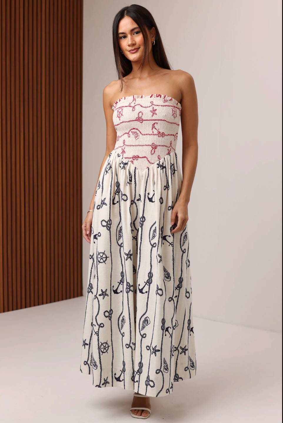 KNOTS AND NAUTICAL BELLA MAXI DRESS